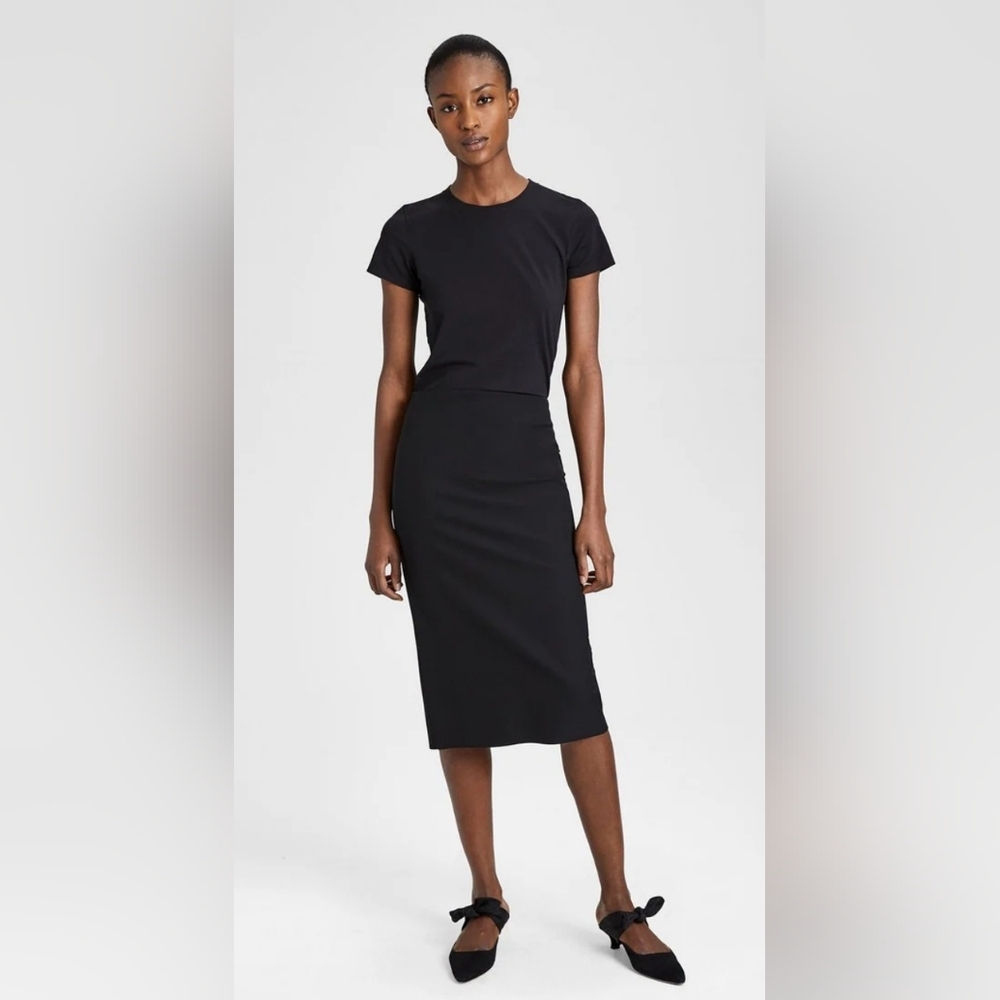 Theory 8 Perform Tech Skinny Pencil Skirt Black
